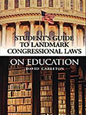 cover image of Landmark Congressional Laws on Education